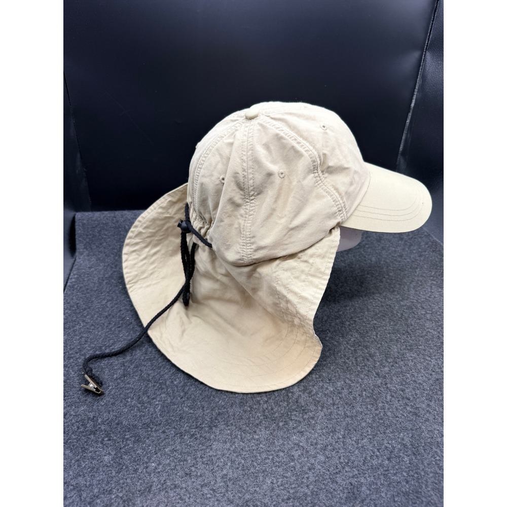 Adams Sun Hat Neck Flap UV 45+ UPF Khaki Tan Adjustable Unisex One Size